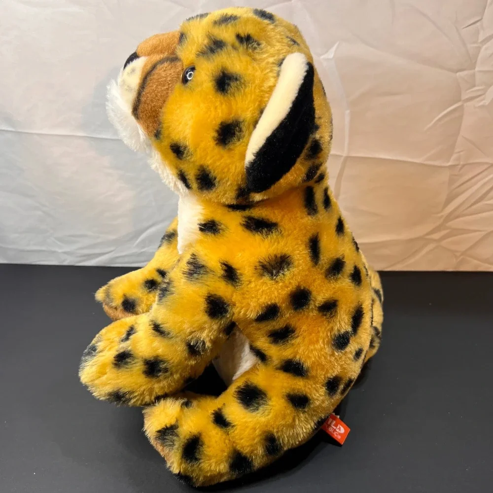 Wild Republic 12in‎ Leopard Plush Stuffed Animal Kids Gold Excellent Spotted Cub